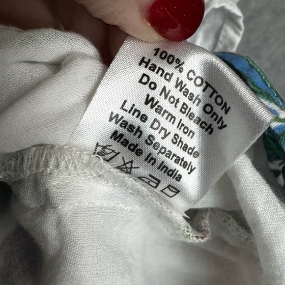 Victoria Dunn Middleton Top Shirt Blouse White Peasant Popover Size XS Piccolo - Picture 8 of 8